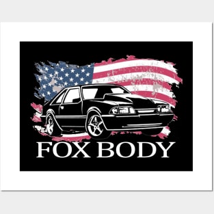 Mustang Foxbody American Fox body stang Muscle classic Car 5.0L Posters and Art